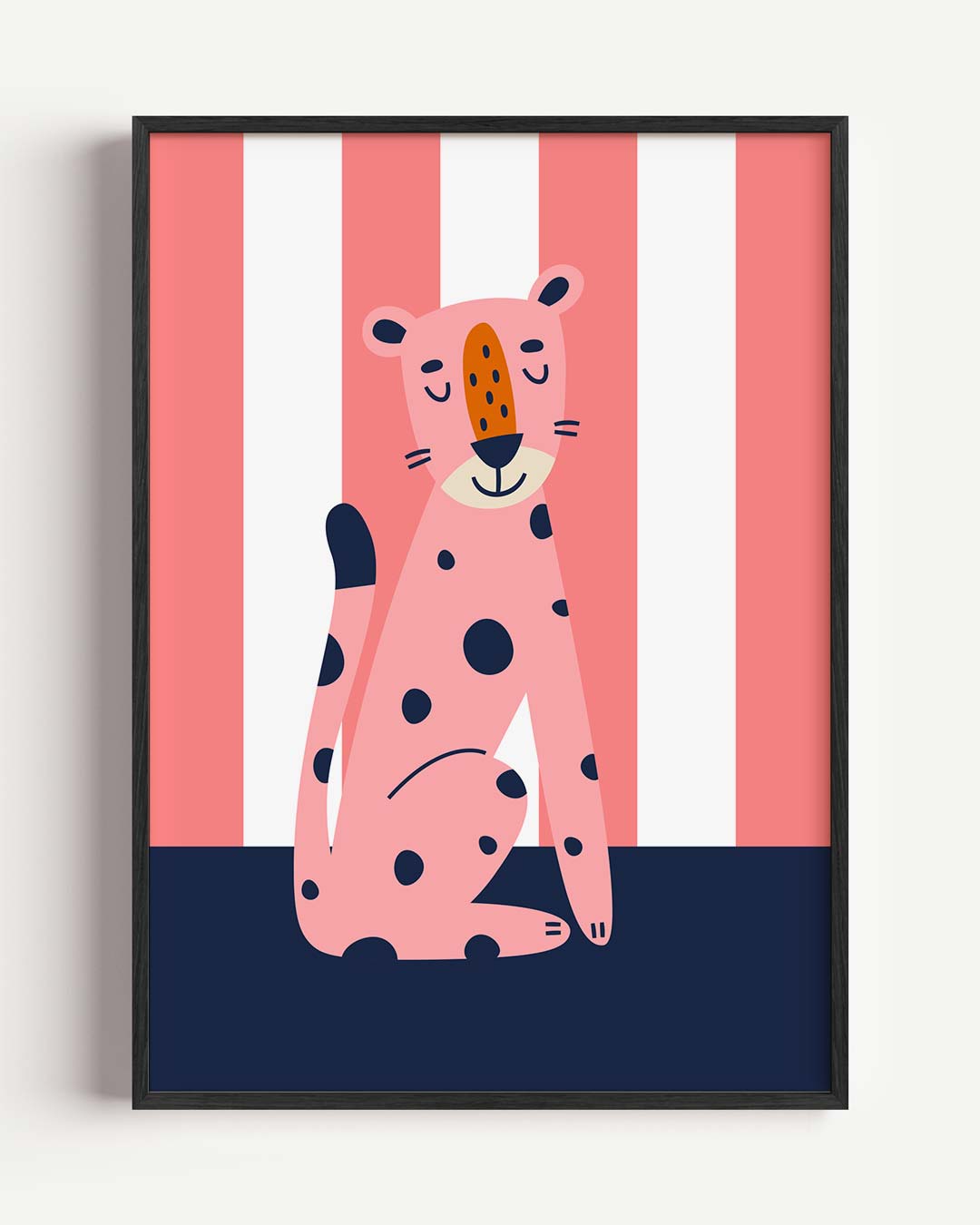 Schattige Luipaard – kids portret poster als wanddecoratie