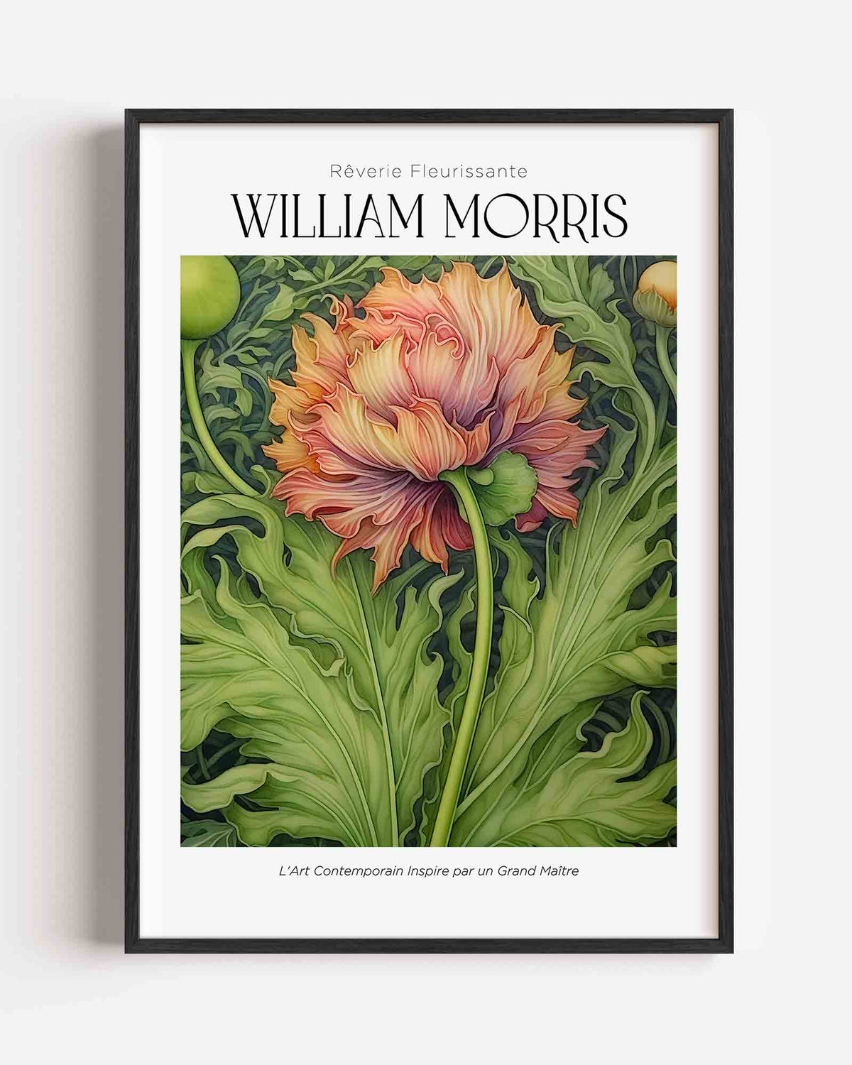 Bloem en bladeren – William Morris portret poster als wanddecoratie