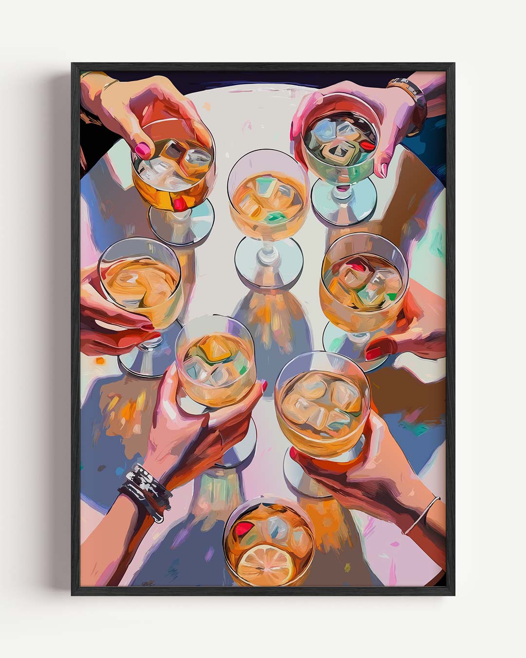 Gezellige Cheers Avond – keuken portret poster als wanddecoratie