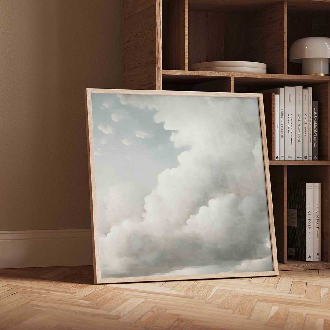 Wolkenlucht – vintage wandkunst als vierkante poster