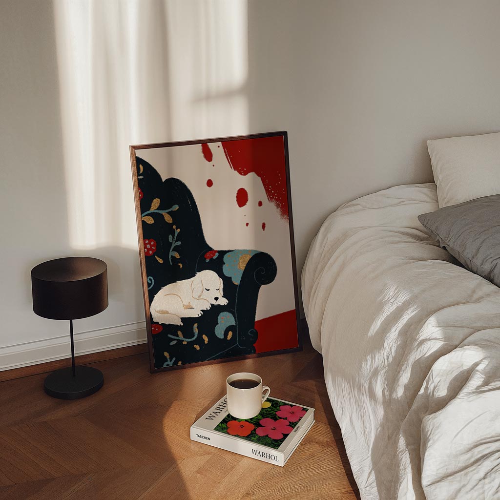 Schattige Slaapplek – staande zomer wanddecoratie van WallArtistic