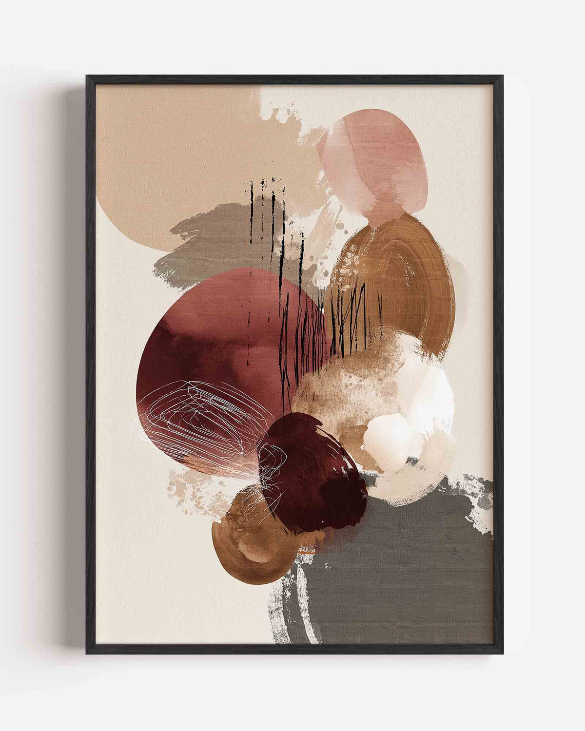 Abstracte vormen – abstracte portret poster als wanddecoratie