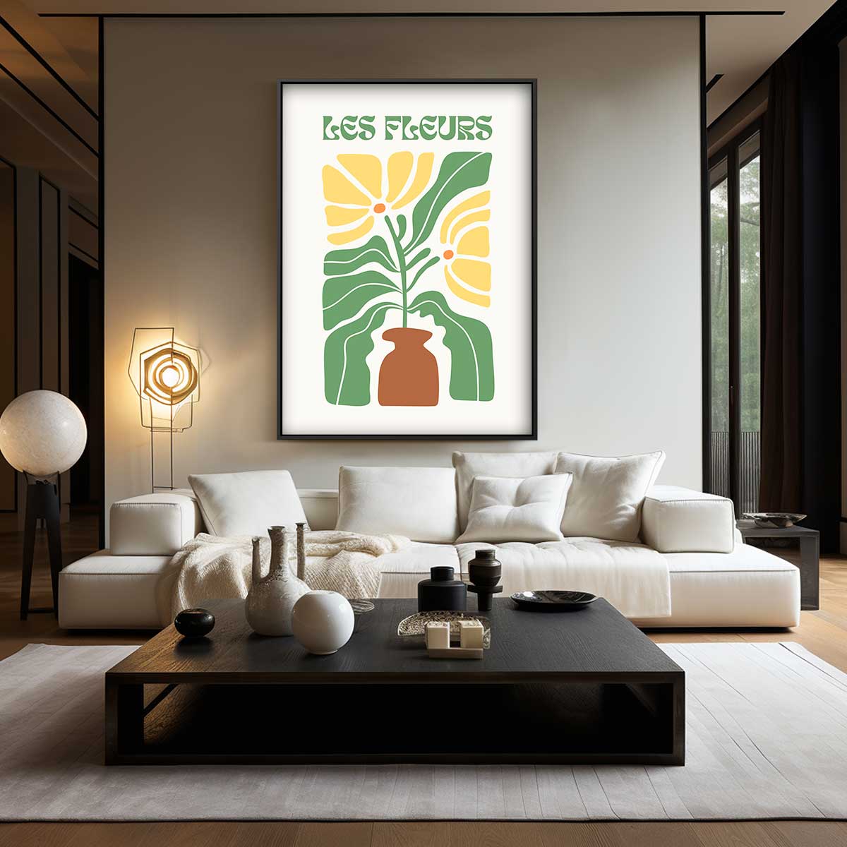 Bloemen in Vaas kunstposter – dibond wanddecoratie in staand formaat