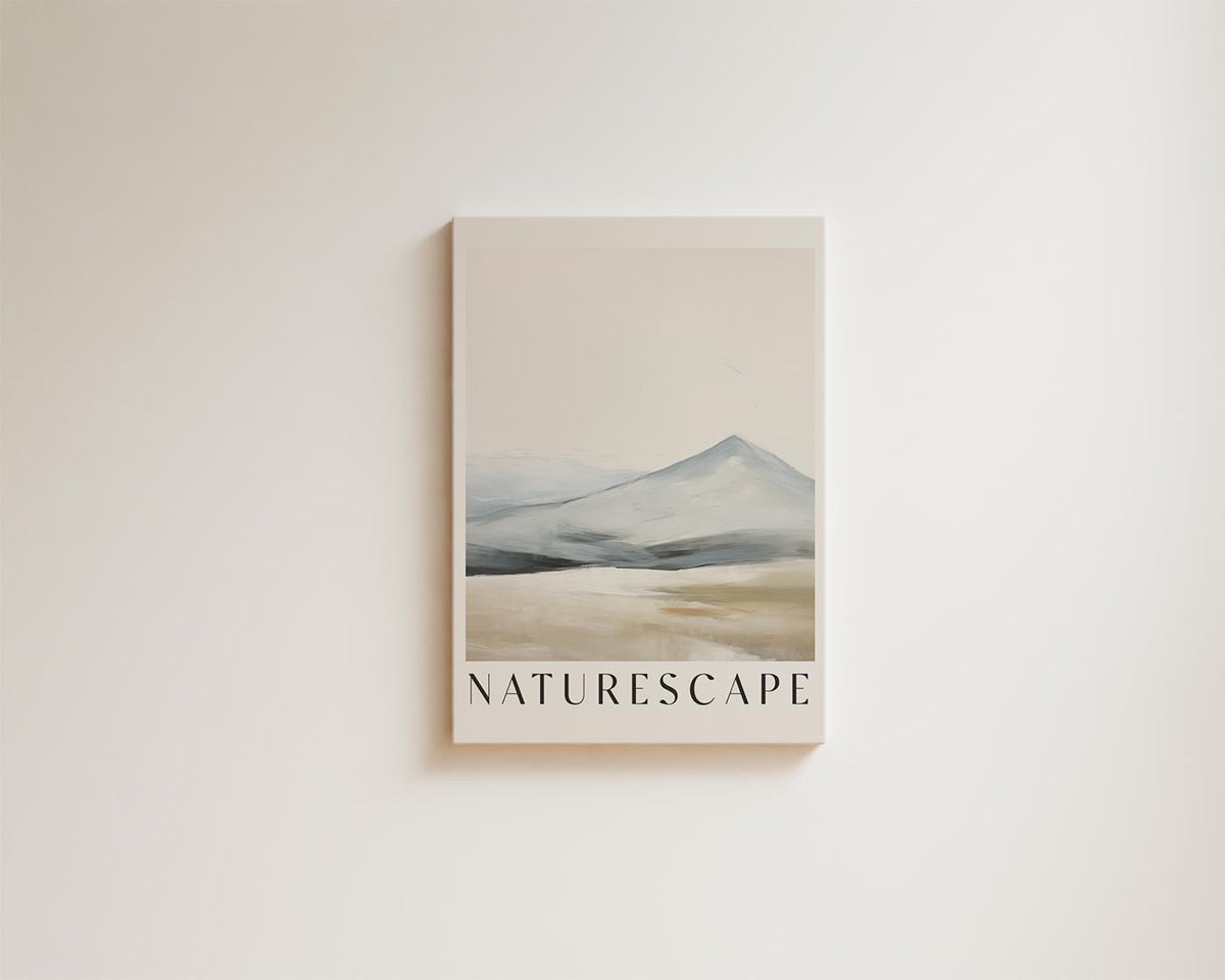 Rustgevende Landelijke Horizon – kunstwerk met zwarte baklijst