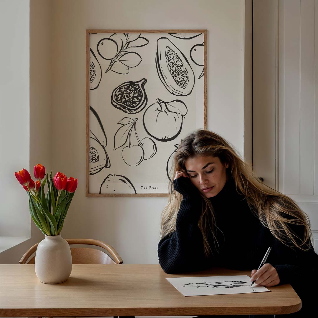 Fruitige Streken Art – culinaire wandkunst als portret poster