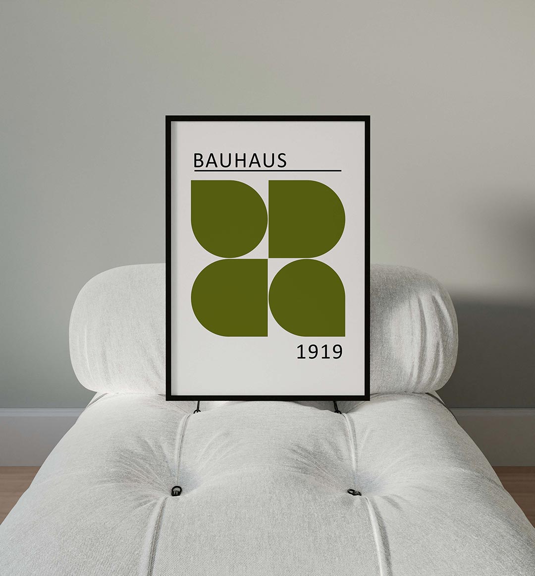 Vorm en balans – moderne Bauhaus wandkunst als poster