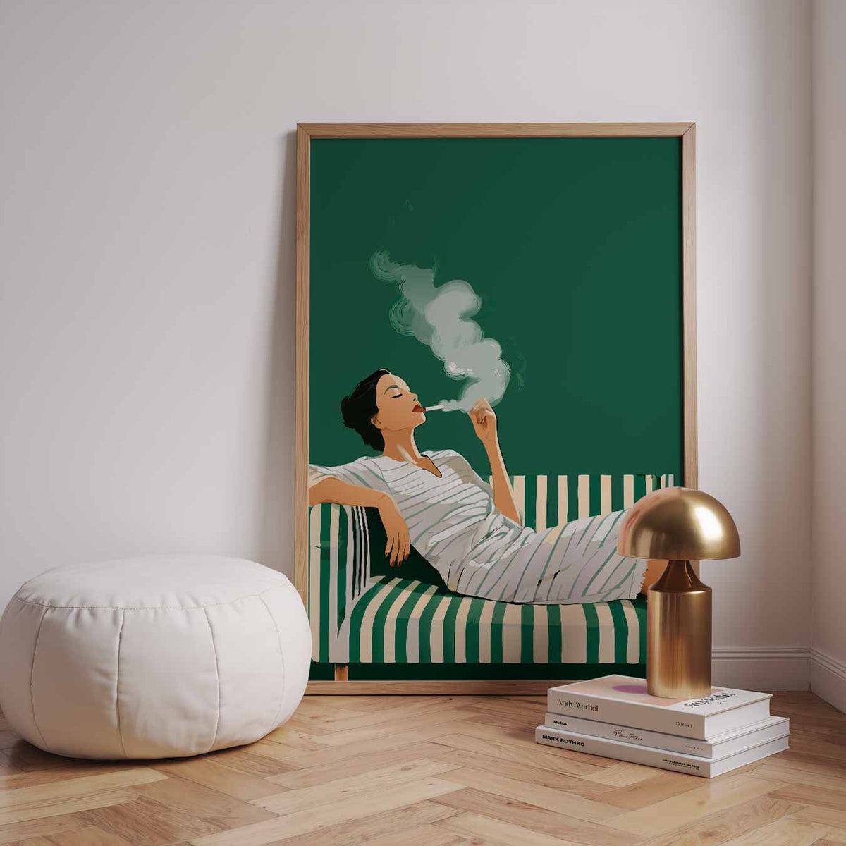 Chill op de Bank – staande zomer wanddecoratie van WallArtistic