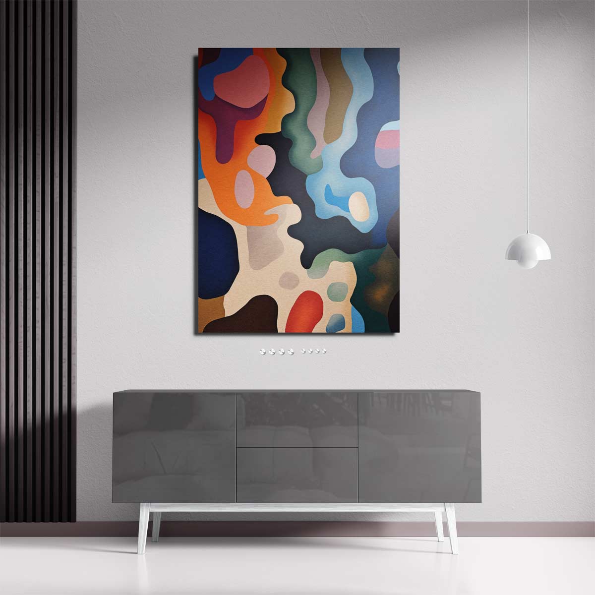 Kleurenexpeditie – staande wandkunst voor woonkamer of interieur