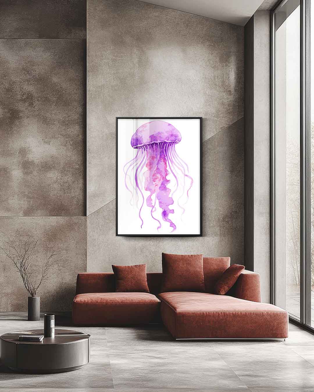 Dromerige Kwallenfantasie – staande wandkunst voor woonkamer of interieur