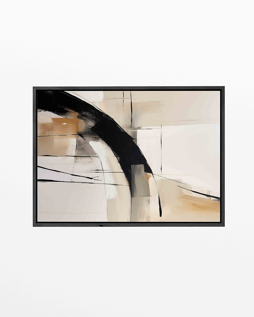 Dynamische lijnen compositie – Krachtige – liggend abstract kunstwerk
