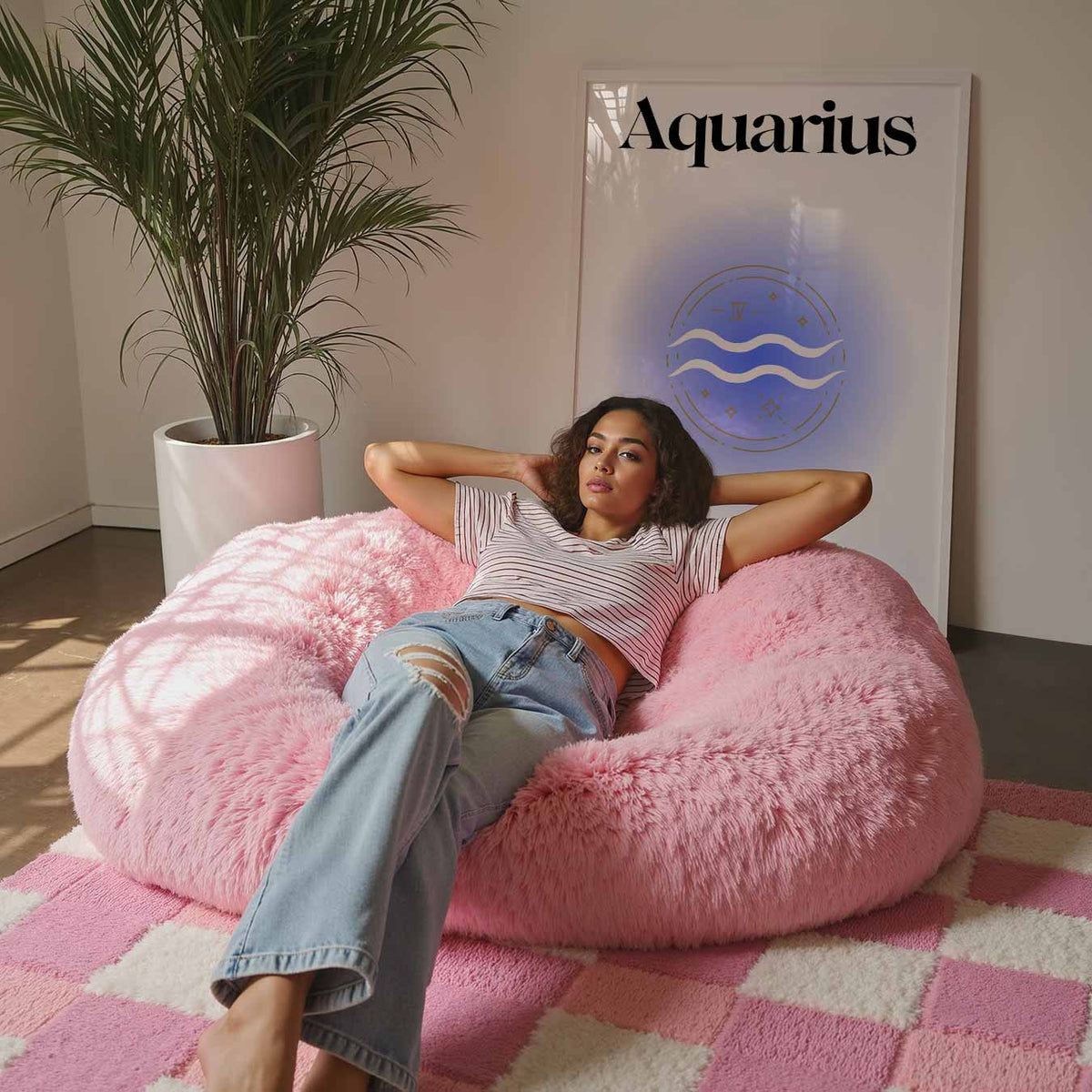 Aquarius Sterrenbeeld – staande muurposter met mindful uitstraling