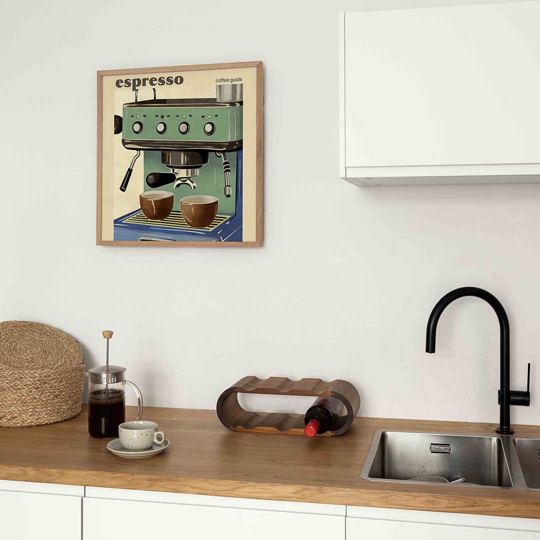Espresso machine – keukenposter in vierkant formaat