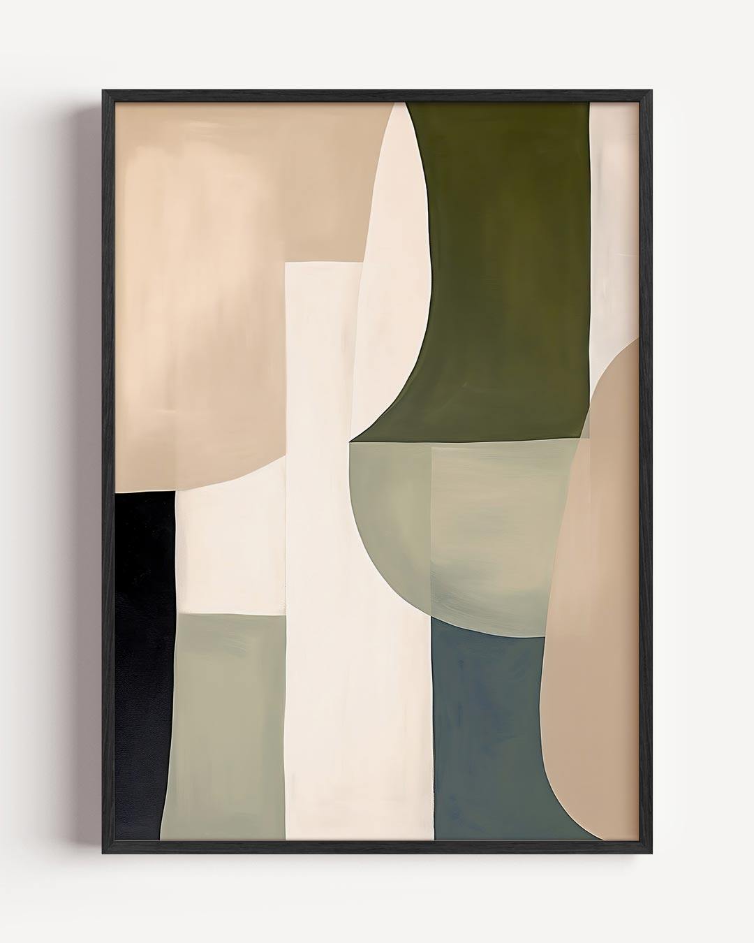 Abstracte Aardetinten Kunstposter – abstracte portret poster als wanddecoratie