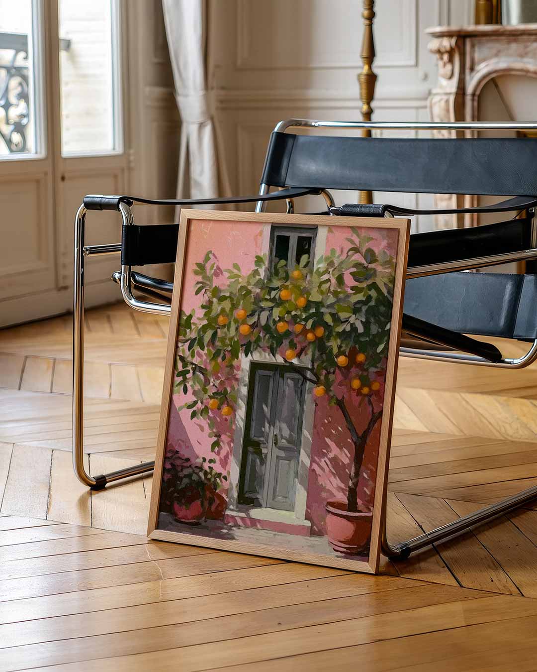 Droomachtige Groene Oase – zomerse wandkunst als portret poster