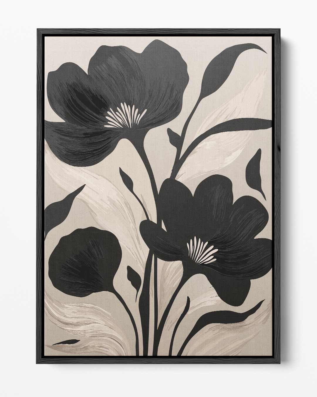 Abstracte Bloemenpracht – portret kunstwerk als wanddecoratie