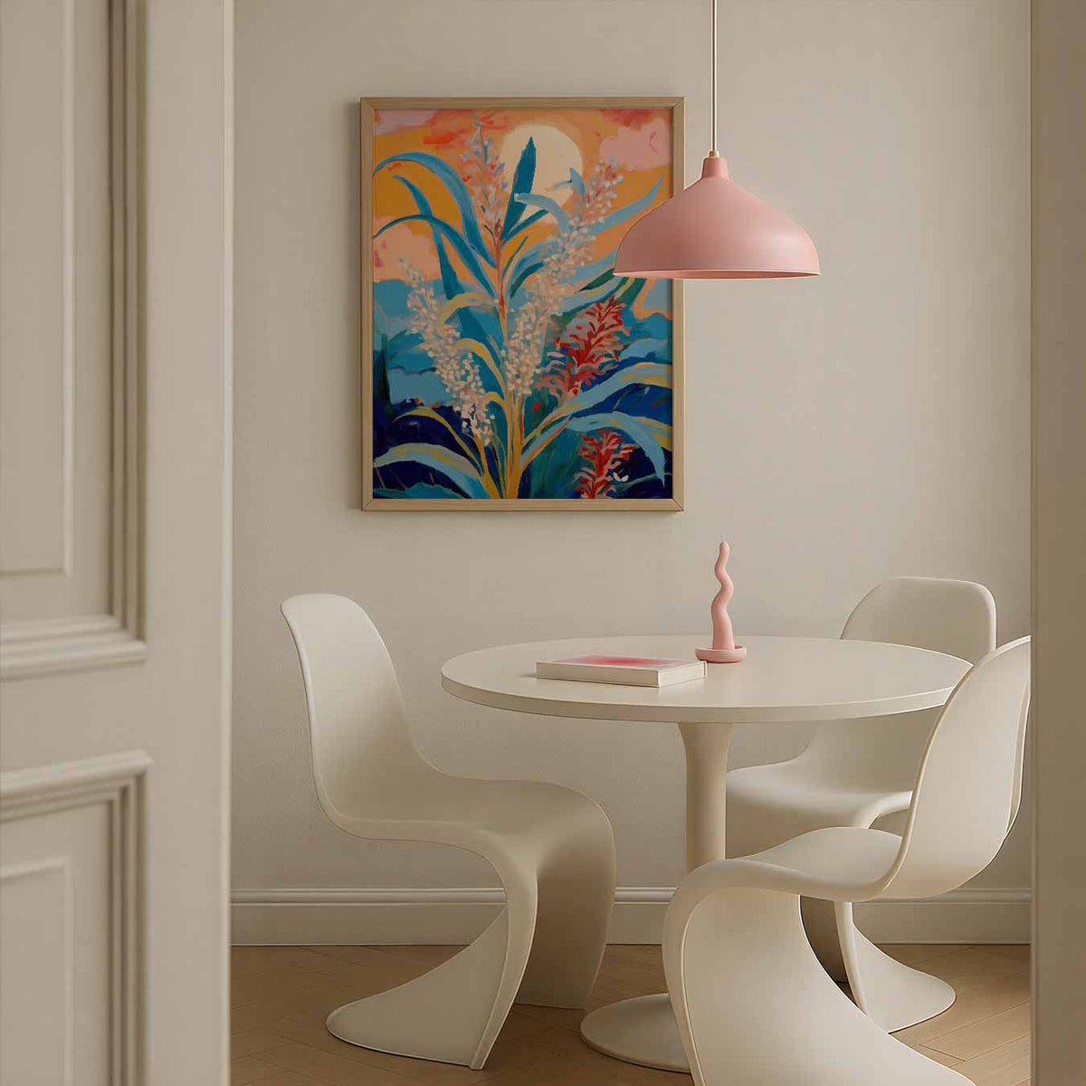Zonnige Dageraad Botanische – bloemen poster in staand formaat
