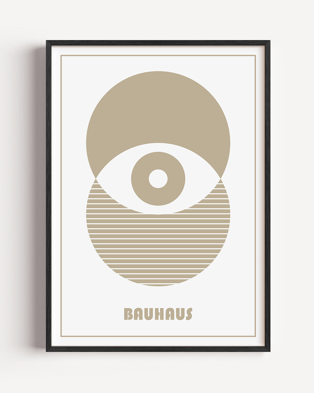 Cirkelstructuur – staande Bauhaus poster als wanddecoratie