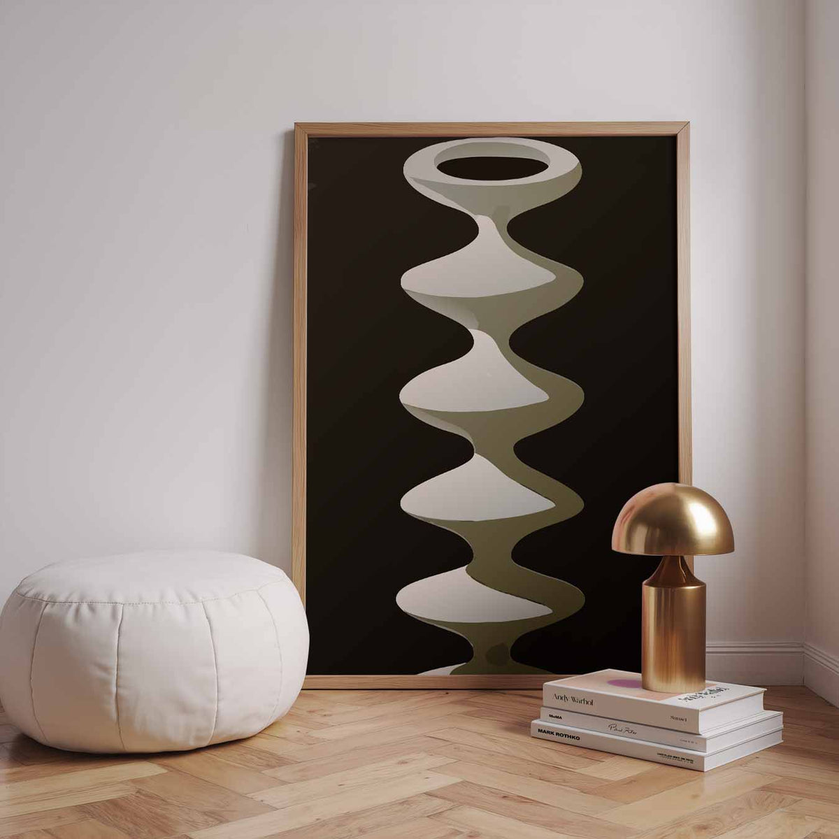 Moderne Abstracte Vaas – staande kleurrijke abstracte wanddecoratie van WallArtistic