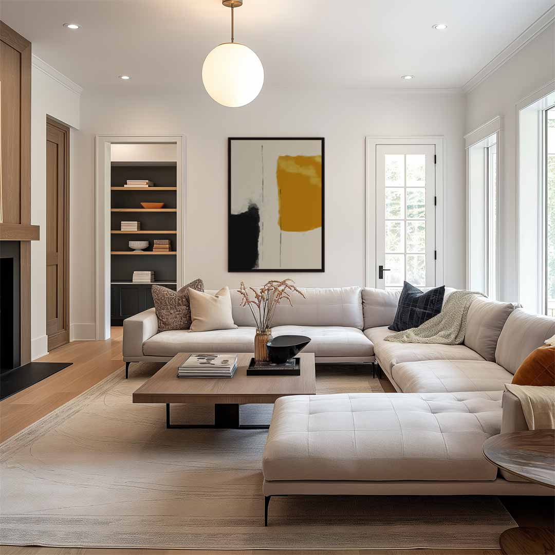 Abstracte Harmonie van Vormen – staand kunstwerk voor modern interieur
