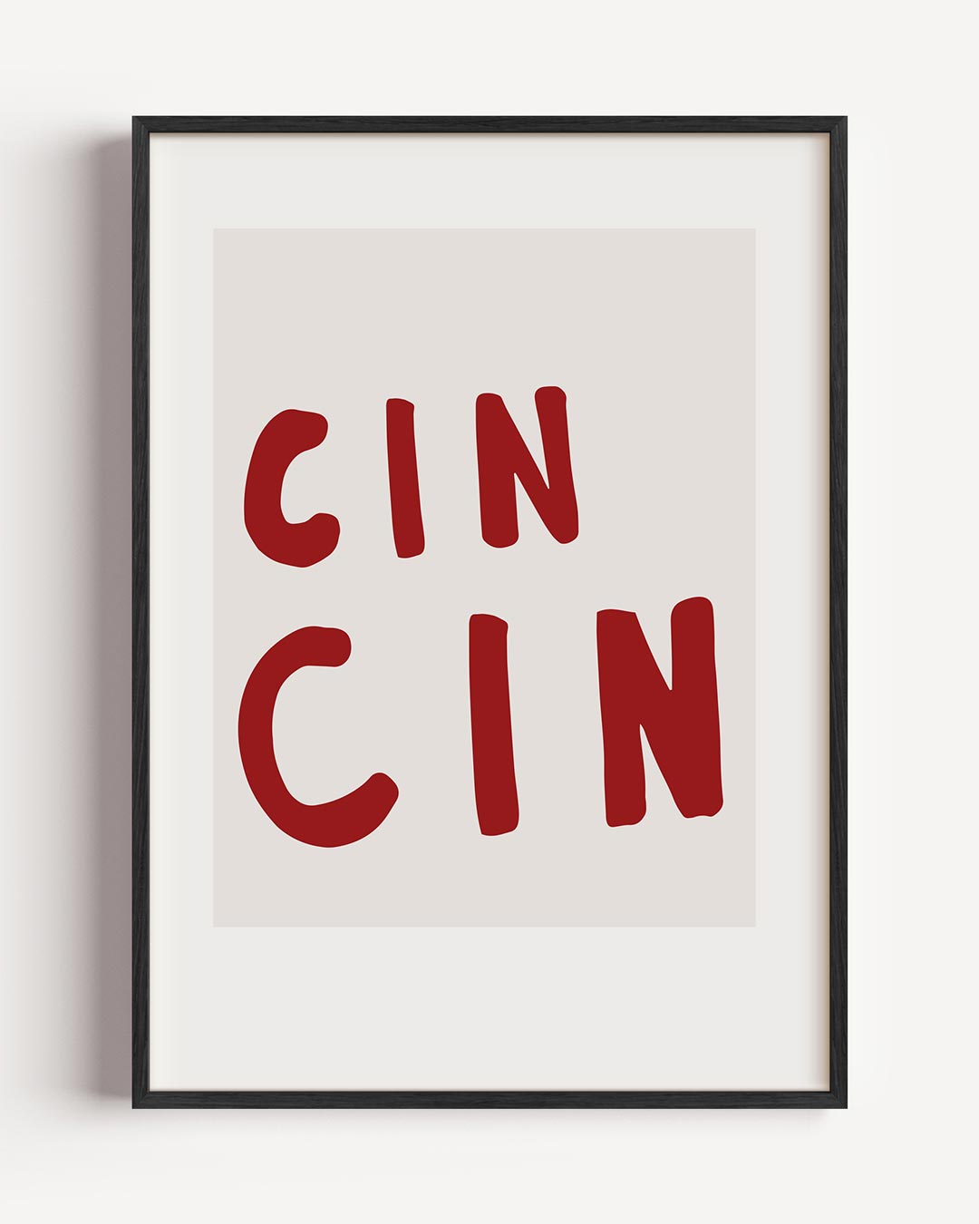 Trendy "Cin Cin" – keuken portret poster als wanddecoratie