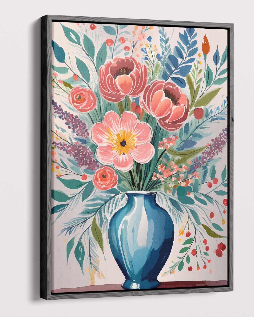 Bloeiende Vaas – dibond kunstwerk als wanddecoratie