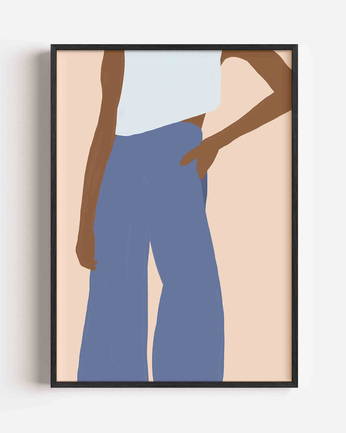 Stijlvolle figuur – hedendaagse illustratie portret poster als wanddecoratie