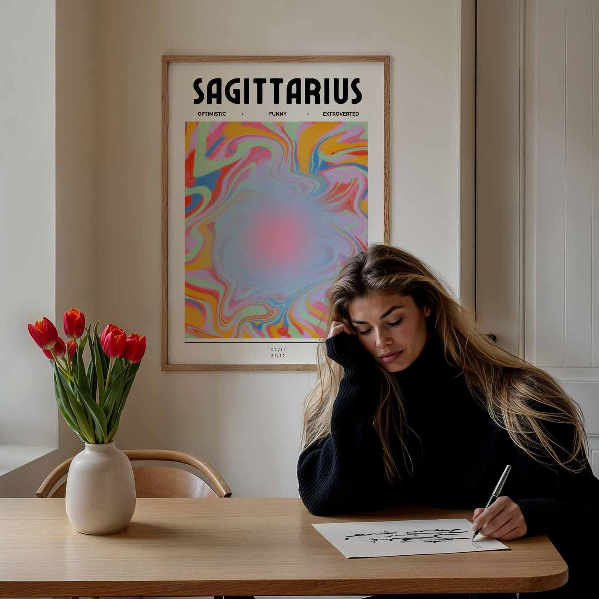 Sagittarius – mindful poster als rustige wanddecoratie