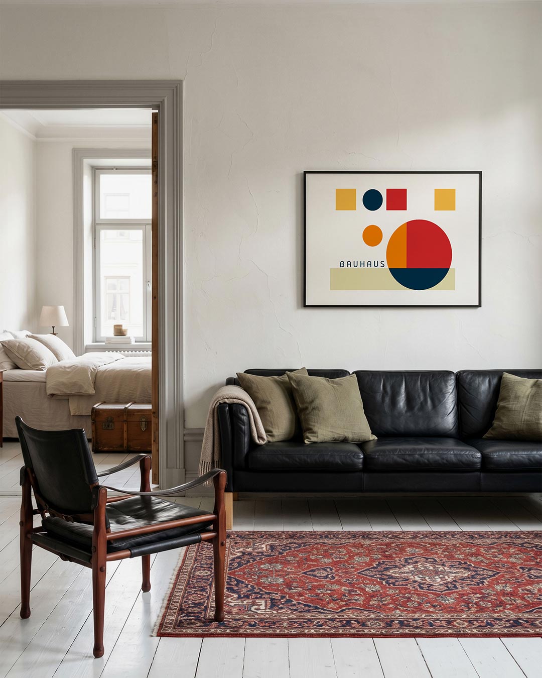 Vorm en balans – geometrische Bauhaus poster in liggend formaat