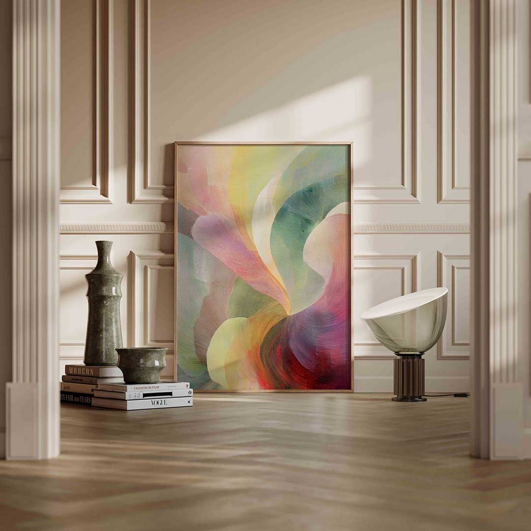 Abstracte vormen – staande abstracte wanddecoratie van WallArtistic
