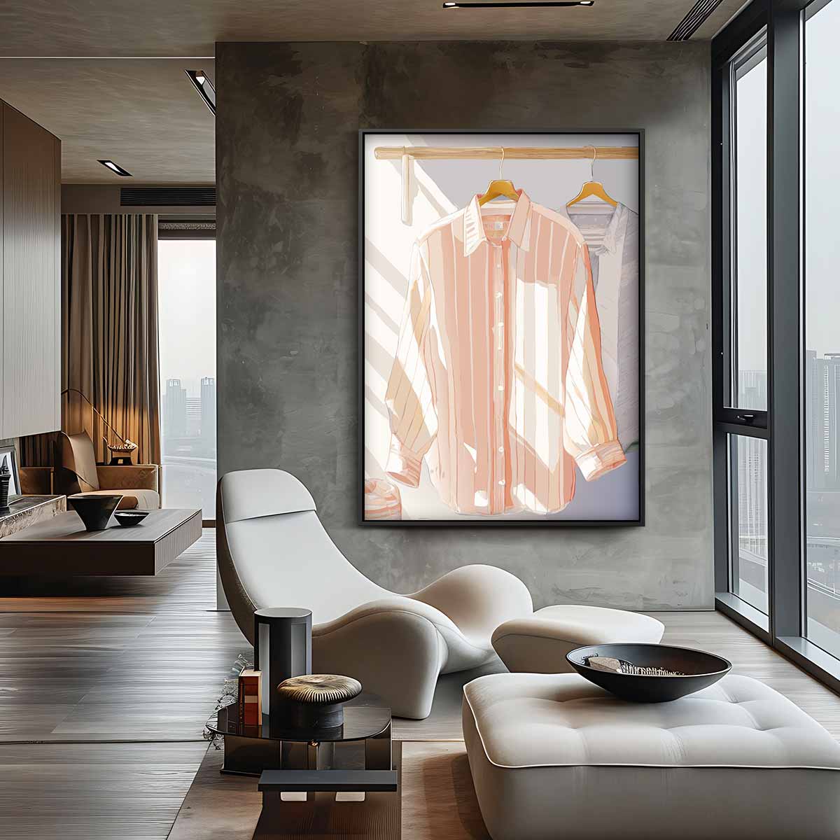 Zonnige Ochtendhemden – staande wandkunst voor woonkamer of interieur