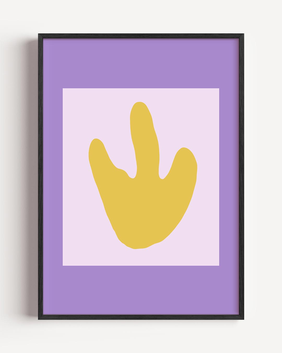 Vrolijke Gele Abstracte Kunstposter – kleurrijke abstracte portret poster als wanddecoratie