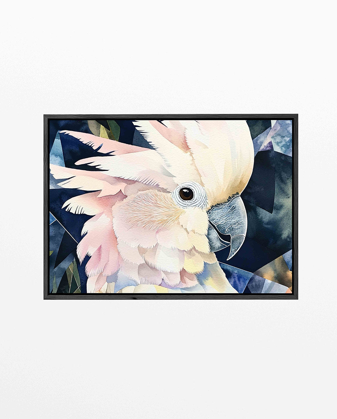 Vogelportret met geometrie – Dieren kunstwerk – liggend dieren kunstwerk