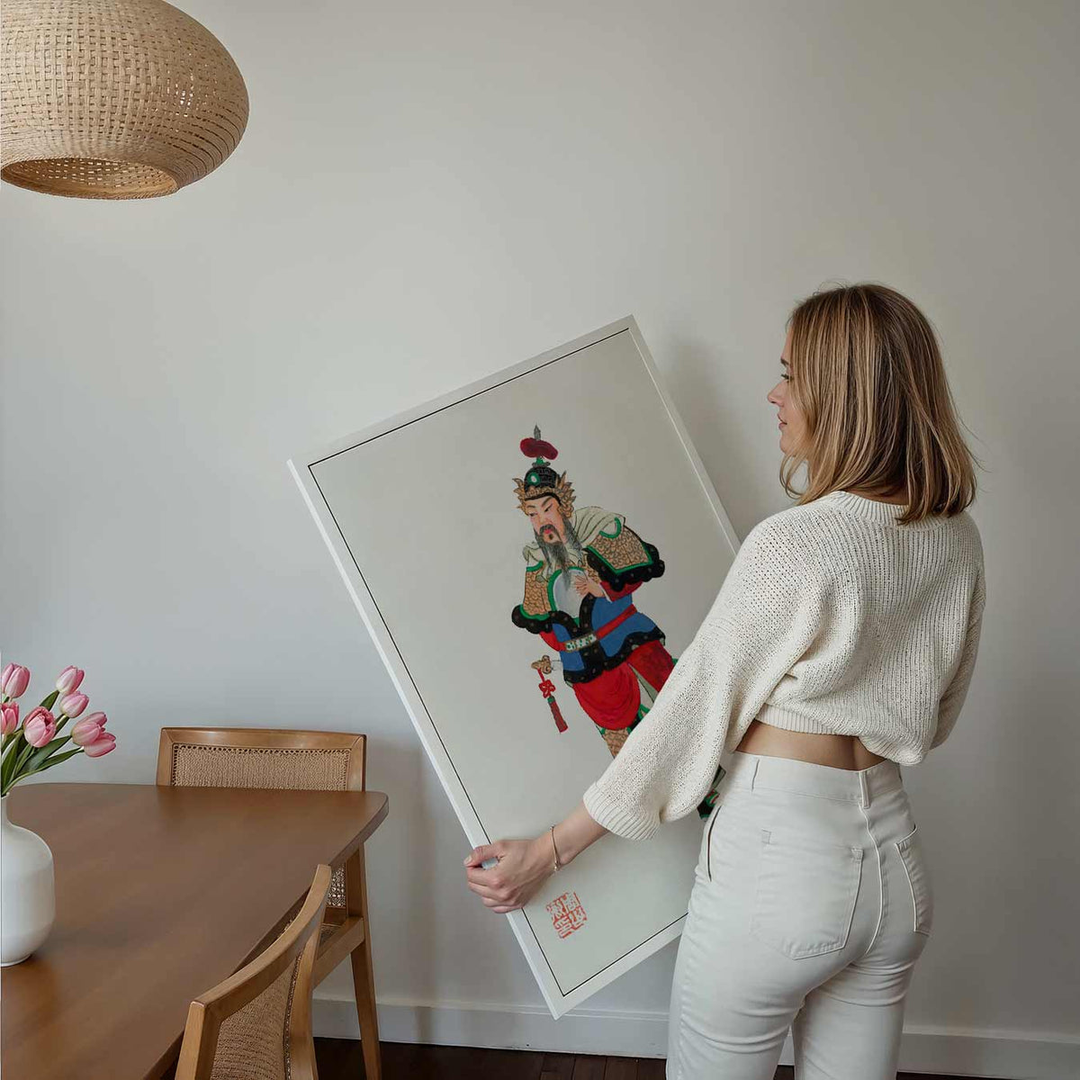 Oosterse Krijger – kids poster als vrolijke staande wanddecoratie