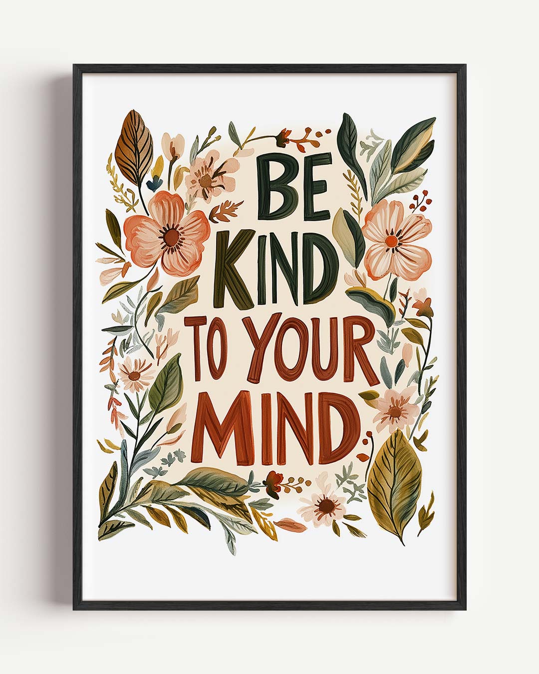 Bloemenposter met Inspirerende Tekst – kids portret poster als wanddecoratie