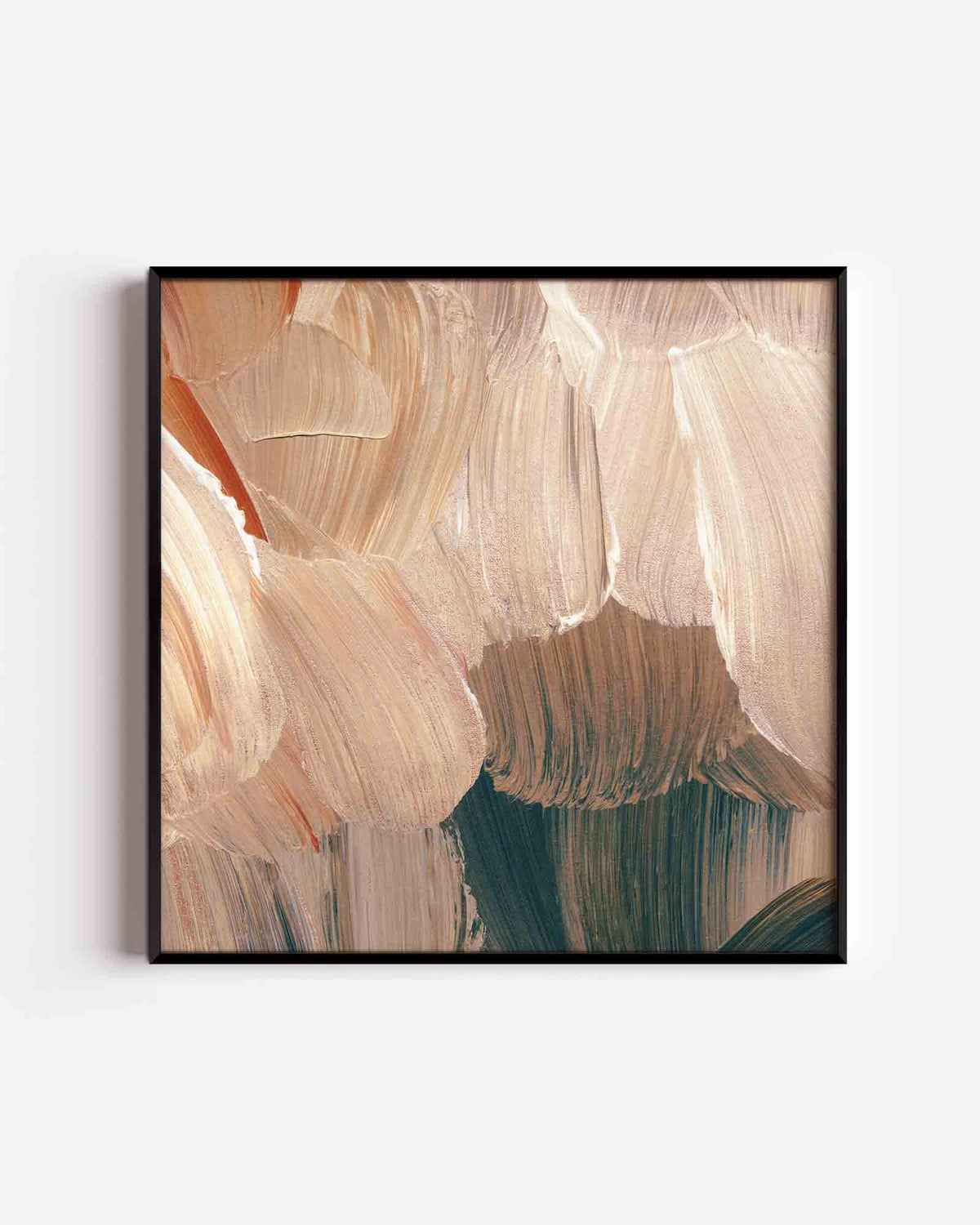 Abstracte penseelstreken – schilderkunst vierkante poster als wanddecoratie