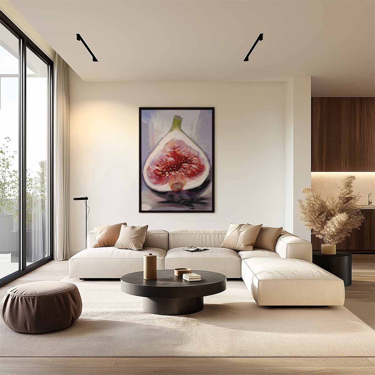 Vibrant Vijgenschilderij – dibond wanddecoratie in staand formaat
