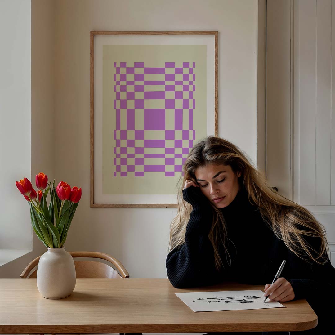 Stijlvolle Geometrische – staande muurposter voor een modern interieur