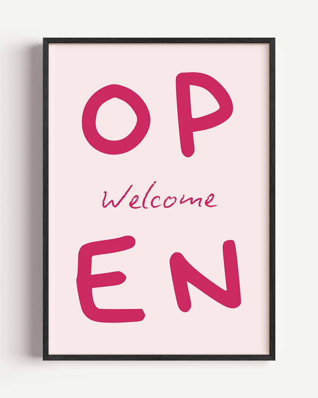Vrolijke Welkomstposter – quote portret poster als wanddecoratie