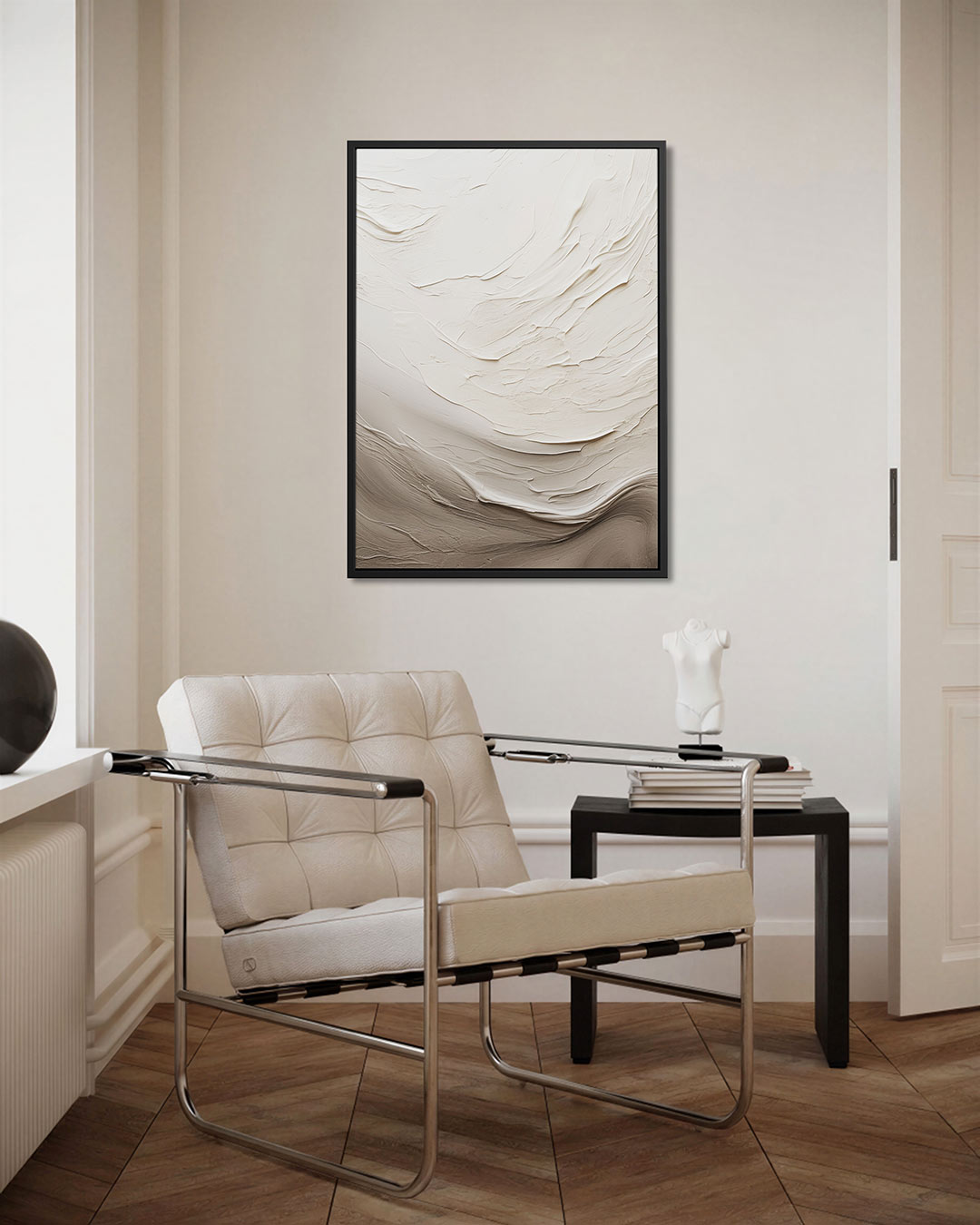 Golvende texturen – staand wanddecoratie kunstwerk