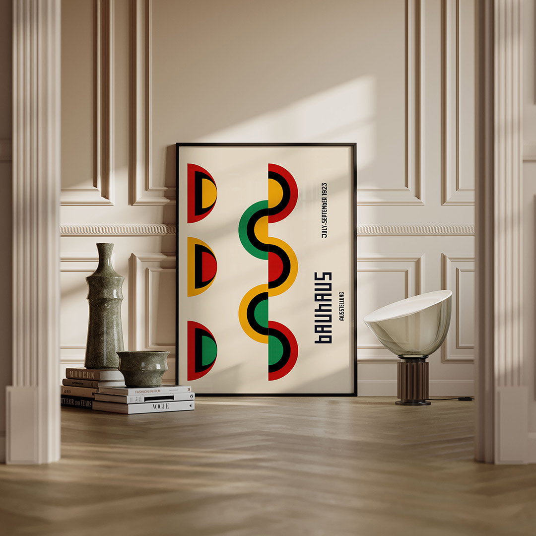 Vormen en vlakken – moderne Bauhaus wandkunst als poster