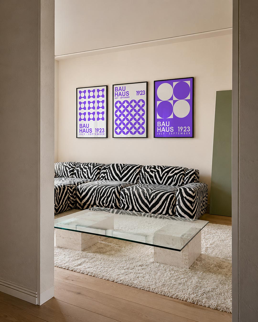 Vorm en ritme posterset – tweede productweergave – deze posterset in drie delen toont een speelse herhaling