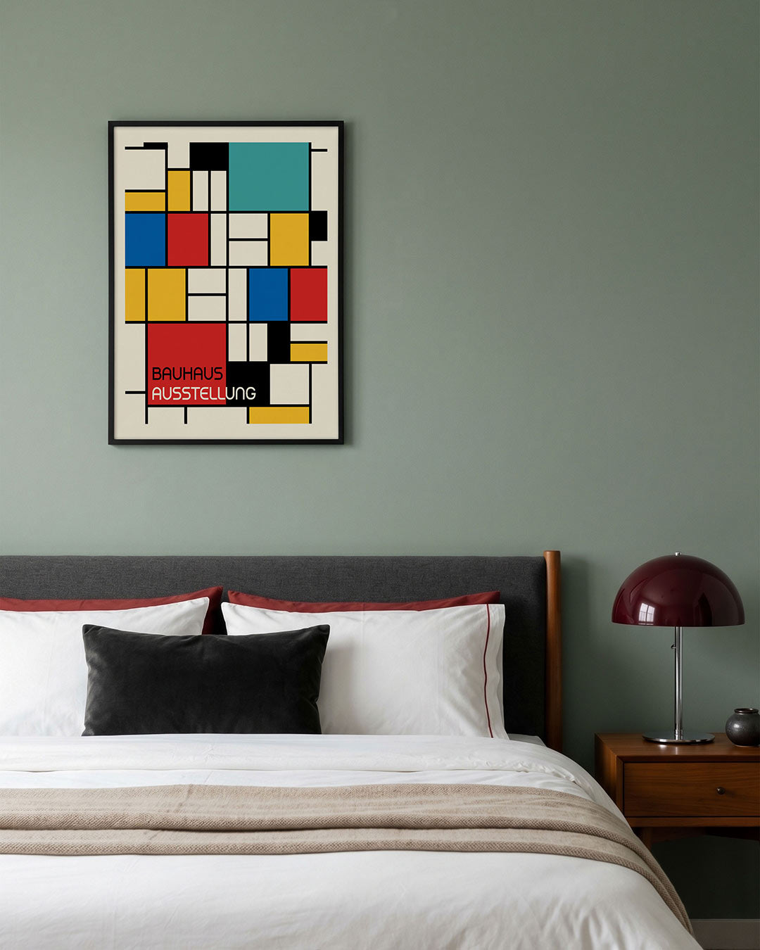 Vorm en kleurvlakken – geometrische poster in Bauhaus-stijl van WallArtistic