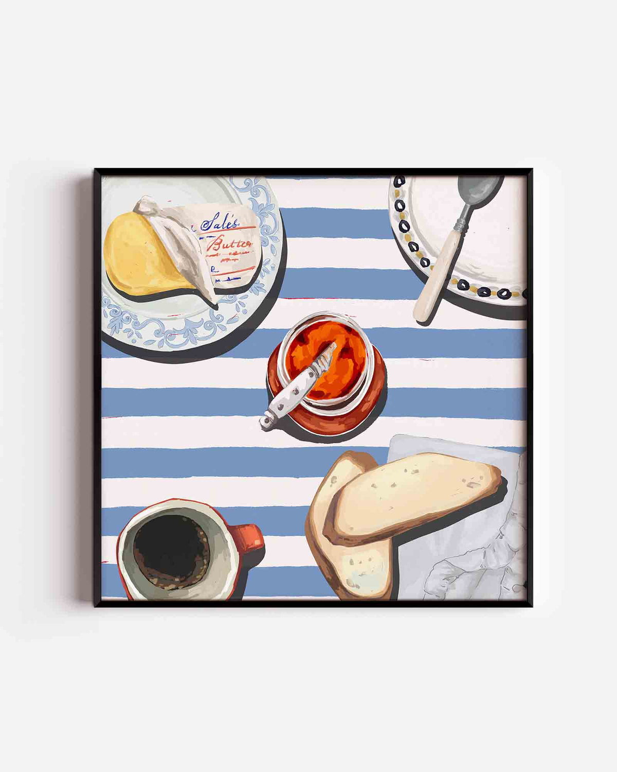 Ontbijt tafel – keuken vierkante poster als wanddecoratie