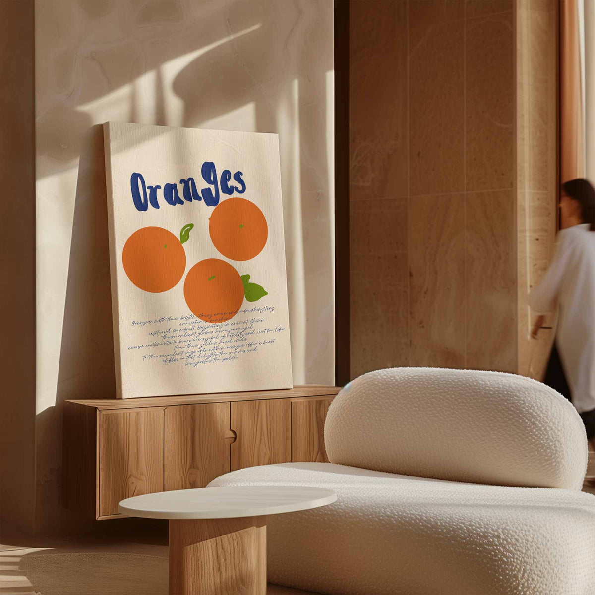 Zomers Sinaasappelgenot – plexiglas kunstwerk als wanddecoratie