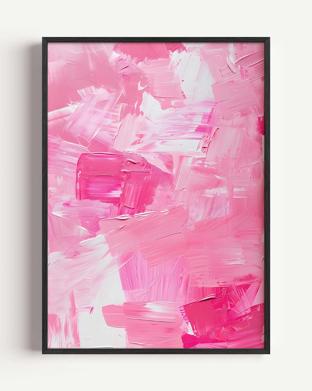 Romantische Roze Abstracte – Popart en Streetart portret poster als wanddecoratie
