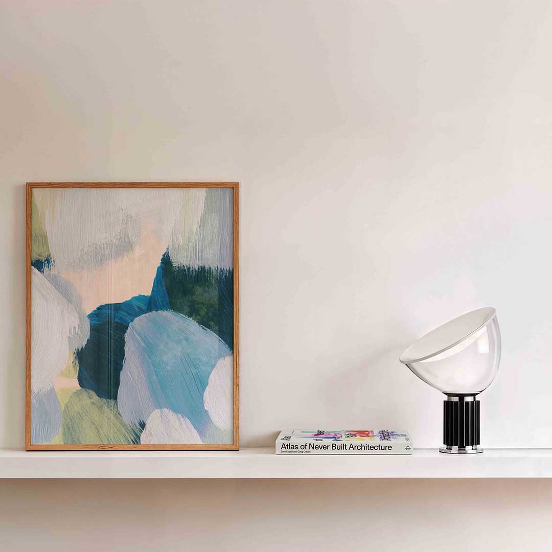 Abstracte penseelstreken – schilderkunst als moderne portret poster