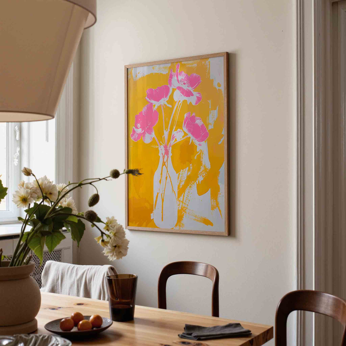 Bloemen in vaas – kunst en design poster in portret formaat