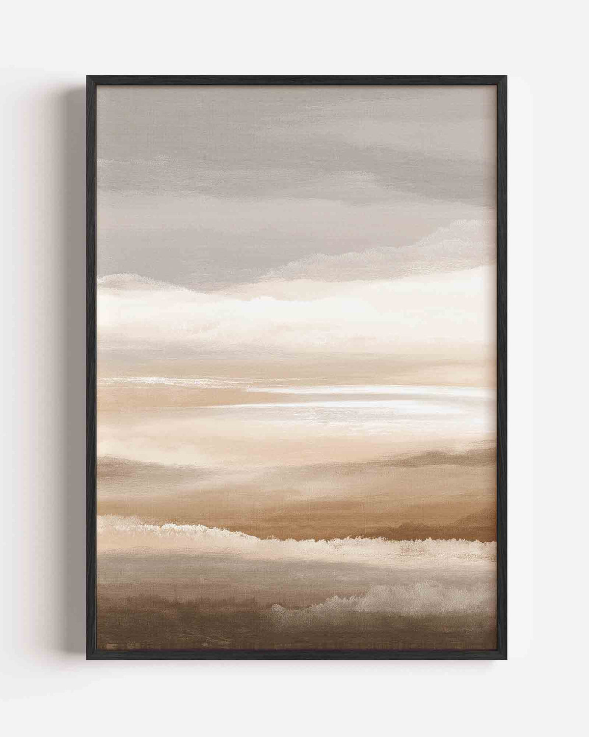 Neutrale horizon – abstracte portret poster als wanddecoratie