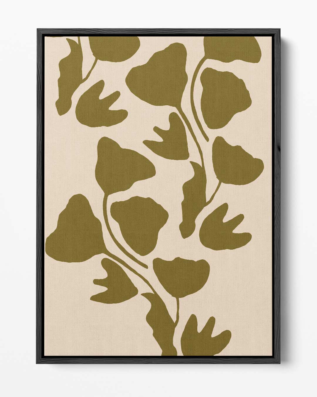 Ginkgo Groen: Natuurlijke Elegantie – portret kunstwerk als wanddecoratie