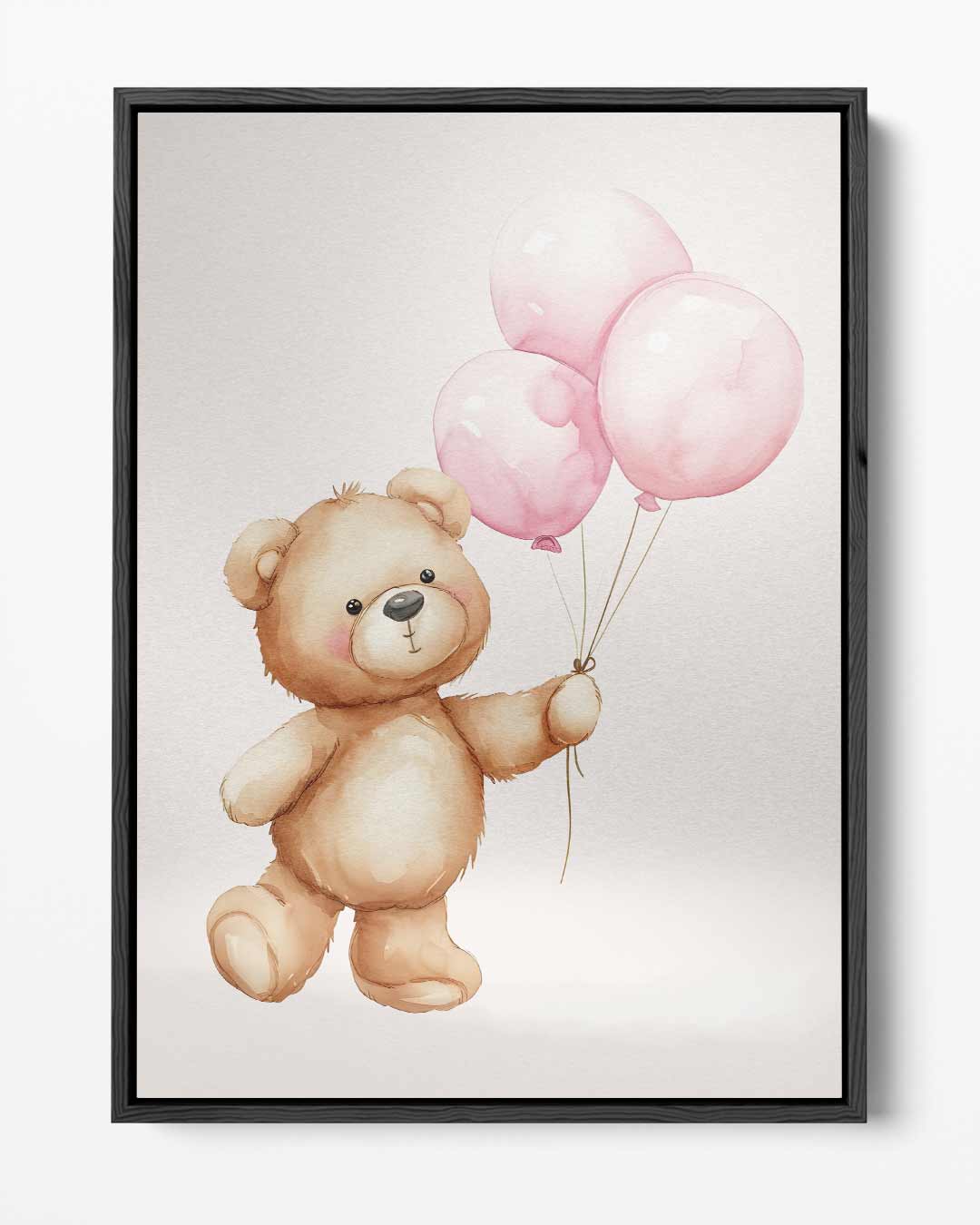 Lieve Beer met Roze Ballonnen – portret kunstwerk als wanddecoratie